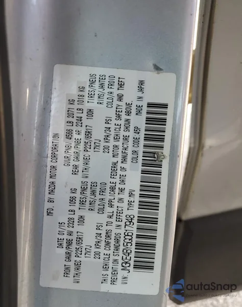 2016 Mazda Cx-5 Sport from USA, damaged, VIN JM3KE4BY5G0617948